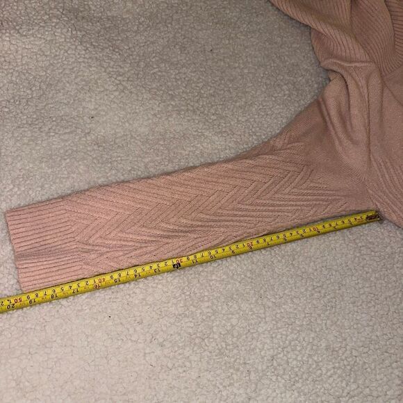 Calvin Klein Womens Light Pink Peach Oversized Cowl Neck Sweater - Size Large - Picture 9 of 10